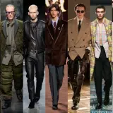 Desfiles de moda otoño invierno 2025: trajes de lino, cuero, terciopelo y estampados audaces.