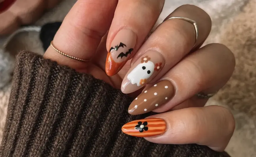 Uñas Halloween sencillas - 6 ideas elegantes y fáciles de hacer